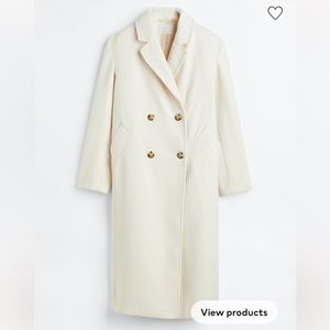 HM long coat in cream